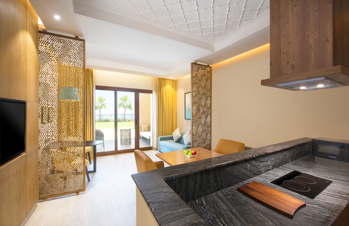 Doubletree by Hilton Resort Spa Marjan Bay Club three bedroom suite kitchen 2